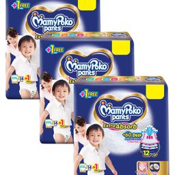 MamyPoko Extra Absorb Pant Style Diaper XXL - 15 Pieces - (Pack of 3)-image-20