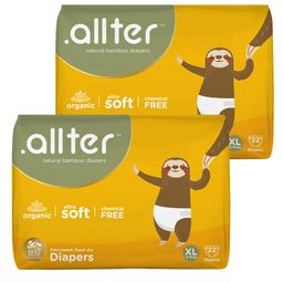 Allter Organic Bamboo Explorer Print Taped Diapers For Extra Large Size - 22 Pieces(Pack of 2)-image-62