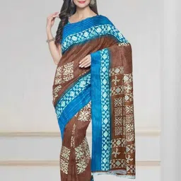 Ruhabs Ethnic Motifs Printed Saree with Blouse Piece-picture-0