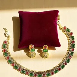 fabula Stone-Studded Choker Jewellery Set-image-0