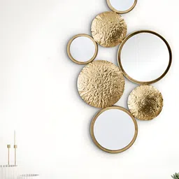 Home Centre Panorama Flare Yellow & Black Textured Decorative Wall AccentDecor-image-92