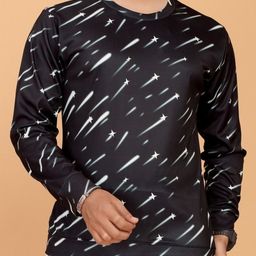 FABRIPPLE Men Printed Mandarin Collar Pockets T-shirt-image-23