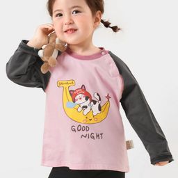 LULU & SKY Girls Printed Extended Sleeves T-shirt-image-45