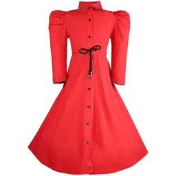 Wish Karo Solid Full Sleeve Fit & Flare Dress-picture-10