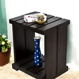 Ikiriya Black Square-Shaped Bedside Table-58