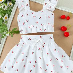 LULU & SKY Girls Printed Top with Skirt-image-66