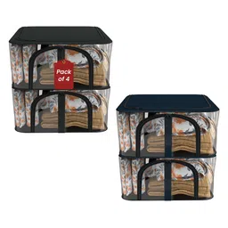 Kuber Industries Navy Blue Set of 4 Regular Drawer Organiser Organisers-5