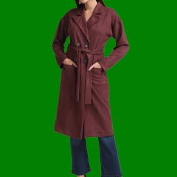 Knitted Suede Solid Coat For Women-image-75