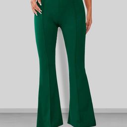 Dream Beauty Fashion Dhoni Women Bootcut Easy Wash Pleated Trousers-image-45