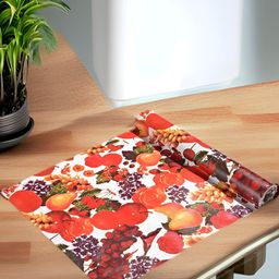 Aura White & Red Water Resistant Shelf Liner Organisers-17