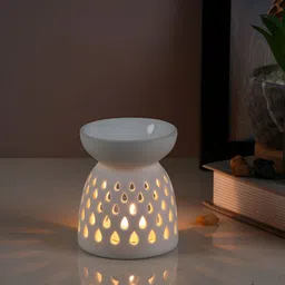 TAYHAA White Textured Ceramic Aroma OilDiffusers-23