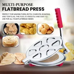 blluex Puri Press Machine Roti Press, Papad/Khakhra/Chapati Maker ab Roti and Khakra Maker image 2