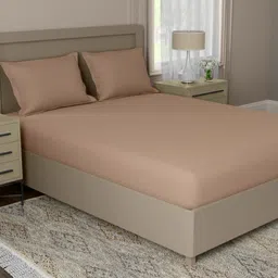 home expressions Palette Brown Striped Satin 210TC Super King Bedsheet Set 2.74m X 2.74m-picture-44