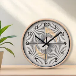 OLIVE TREE Brown & Black Printed Contemporary Wall Clock-image-80