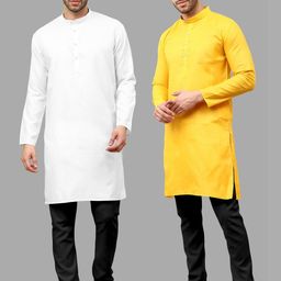 VS MALL Men Cotton Blend Kurta Sets-picture-43