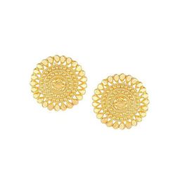DIVASTRI Gold-Plated Circular Shaped Studs-8