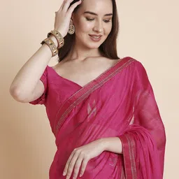 RATAN Floral Poly Chiffon Saree-picture-36