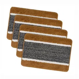 RUBOXA 4-Pcs Striped Anti-Skid Rectangle Doormats-image-83