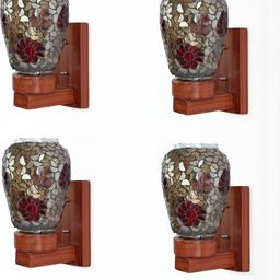 1ST TIME Black & Red Solid Glass Traditional Cylinder Wall Lamps Wall Lamps-picture-29