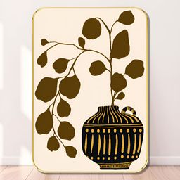 SAF White & Green Wooden Boho Botanical Wall Art-28