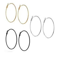 Grace Collections Set of 3 Hoop Earrings-picture-45