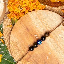 Look and Adorn Unisex Black Evil Eye Rakhi-image-56