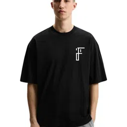 Fashnobic Men Graphic Printed Round Neck Cotton Oversized T-shirt-image-99