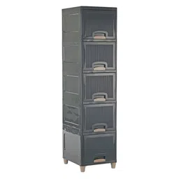 RUBOXA Grey Set of 5 Regular Drawer Organiser Organisers image 4