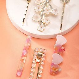 Bohey by KARATCART Women Set of 6 Embellished Alligator Hair Clip-86