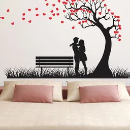 LANSTICK Black Tree With Couple Wall Sticker-image-69