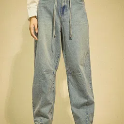 Flying Machine K-Street X Baggy Balloon Fit Belt Tie Up Jeans-image-38