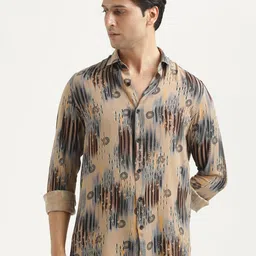Blu MNKY Men Smart Slim Fit Printed Casual Shirt-image-65