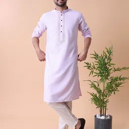 MAAHI FABS Men Ethnic Motifs Embroidered Cotton Kurta with Pyjamas-picture-34