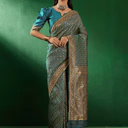 SHADOW & SAINING Woven Design Zari Banarasi Saree-picture-53