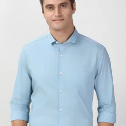 Peter England Men Slim Fit Solid Spread Collar Formal Shirt-picture-19