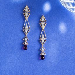 Mia by Tanishq 14KT Gold Natural Diamond Drop Earrings - 4.072 gm-picture-39