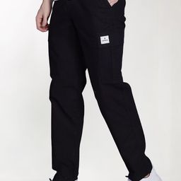 THE BEETEL HOUSE Men Solid Relaxed Straight Leg Cotton Cargos Trousers-picture-39