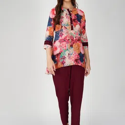 Bindigasm Printed Top With Trouser Co-Ords-image-27