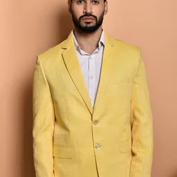 PRINTINDIA Notched Lapel Single Breasted Formal Blazer-picture-37