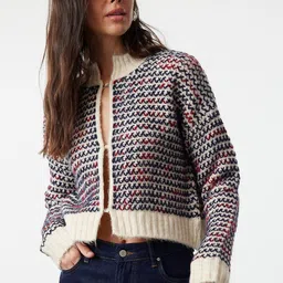 Trendyol Women Embroidered Crop Cardigan with Embroidered Detail-image-78