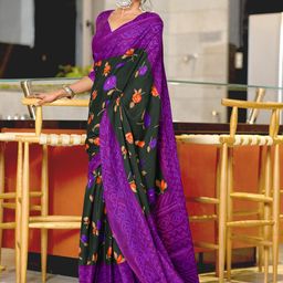 KALINI Floral Block Print Saree-picture-27