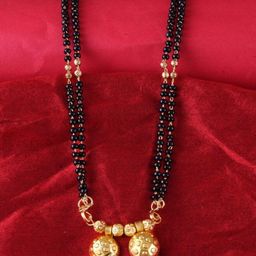 DIVASTRI One Gram Gold-Plated Beaded Mangalsutra-image-19