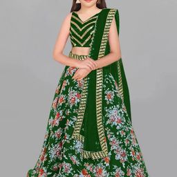 Piludi Girls Embroidered Ready to Wear Lehenga & Blouse With Dupatta-picture-51