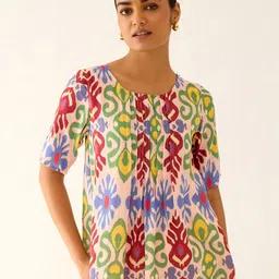 Ancestry Geometric Print Top-9