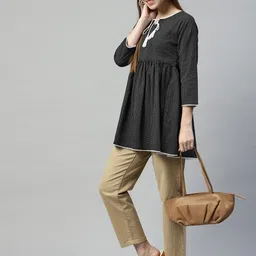 KALINI Striped Fit & Flare Dress-image-75