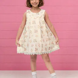 Toonyport Girls Round Neck Sleeveless Cotton A-Line Dress-image-92