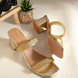 Killer Women Embellished Open Toe Block Heel Sandals-11