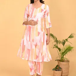 GOLDSTROMS Women Printed Regular Kurta with Trousers-image-49