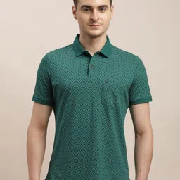 Turtle Men Printed Polo Collar Pockets Slim Fit T-shirt-image-69