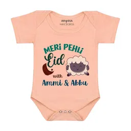 Arvesa Meri Pehli Eid With Ammi & AbbuPrinted Romper-37